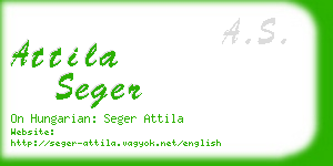 attila seger business card